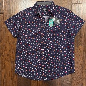 EIGHTY EIGHT brands sz M Casual Button Down Shott Sleeve Shirt